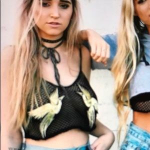 Black LF Mesh Crop Top